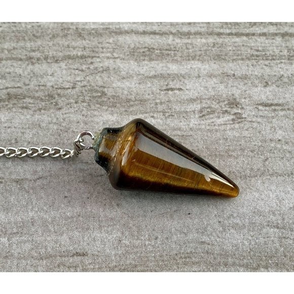 Tigers Eye Dowsing Pendulum Bracelet - Picture 2 of 10